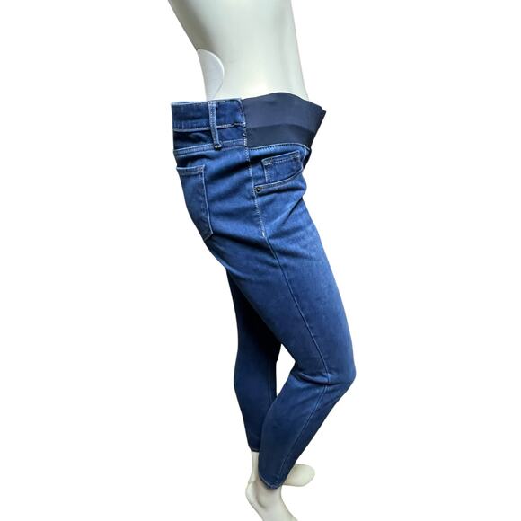 Old Navy Maternity Rockstar Super Skinny Jeans Low Panel Blue Denim - Picture 13 of 15